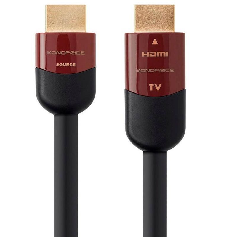 Monoprice HDMI Cable - 25 Feet - Black | High Speed, Active Chipset, 4K@60Hz, HDR, 18 Gbps, CL2 - Cabernet Ultra Series, 1 of 7