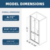 Versatile Pivot Shower Door with 1/4� Tempered Glass and Easy Adjustment - 4 of 4