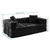Cloud Boneless Convertible Floor Sofa Bed,  4-in-1 Foldable Compressed Loveseat Lounge Sleeper, High-Density Sponge & Corduroy Fabric - 2 of 4