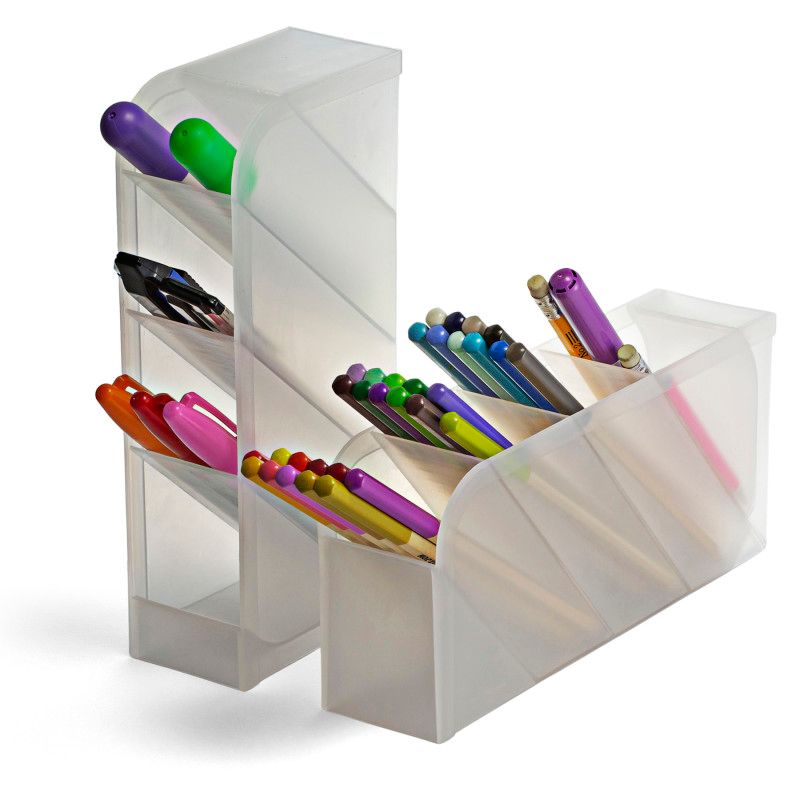 Officemate Pen Holder, 4 Compartments, Pack of 2, 1 of 2