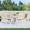 vidaXL Highback Chair Cushions 6 pcs Melange Beige 47.2"x19.7"x2.8" Fabric - 4 of 4