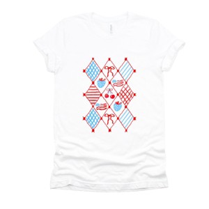 Simply Sage Market Patriotic Coquette Checkered Fruit Short Sleeve Tee - 1 of 4