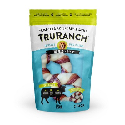 TruRanch Tenderloin Rings Beef Dog Treats - 2ct