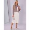 INSPIRE CHIC Women's Faux Fur Cropped Snap Button Winter Wedding Fluffy Coat - 4 of 4