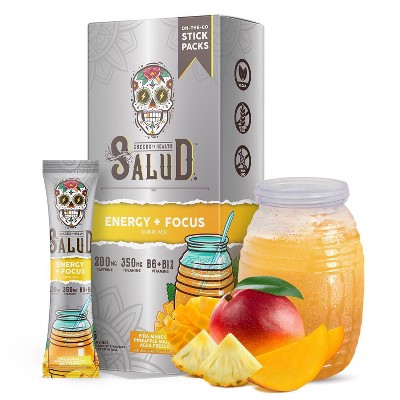 Salud Energy + Focus Pineapple Mango Drink Mix - 6pk/1.27oz