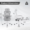 GlasFlength Task and Office Chairs with Support Armrest，Ergonomic, Adjustable，Computer Chair and Gaming Chair, Gray, 24"*24.8"*45.3" - 2 of 4