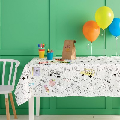 First Day of School Color Your Own Table Cover - Spritz™