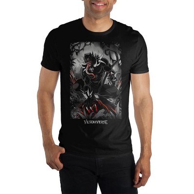 Mens Black Panther Venomized Black T-Shirt