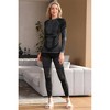 Attraco Women's Thermal Base Layer Set for Skiing Quarter Zip Thermal Underwear for Cold Weather - 3 of 4