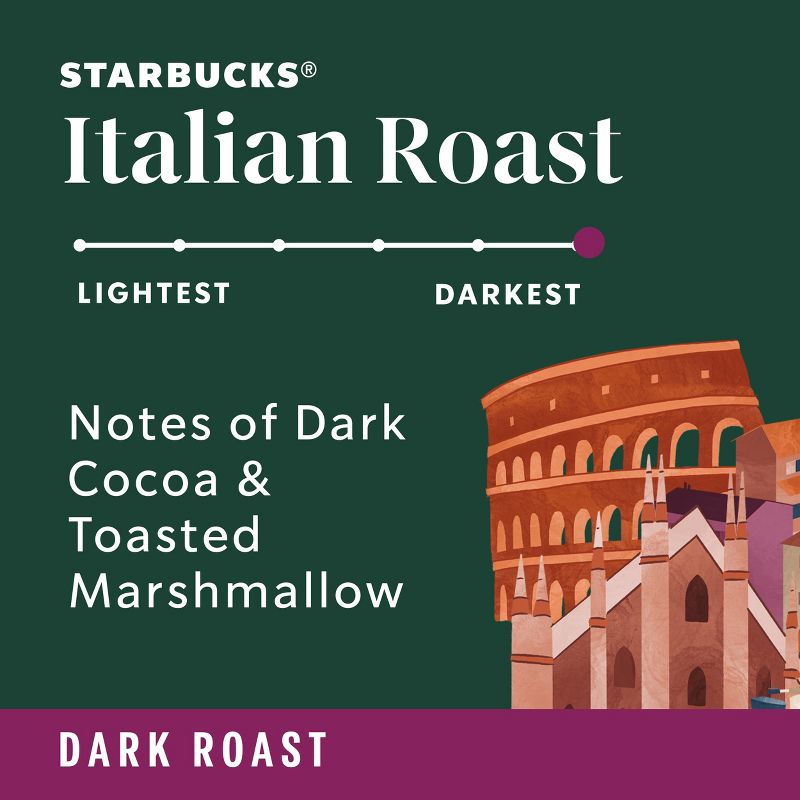 Starbucks Keurig Italian Roast Dark Roast Coffee Pods - 22 K-Cups, 3 of 8