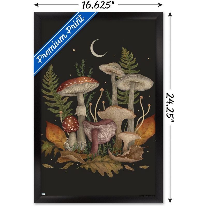 Trends International Episodic Drawing - Autumn Mushrooms Framed Wall Poster Prints, 3 of 7