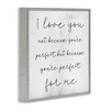 Stupell Industries Love Not Perfect Inspirational Romance, 24" x 24" - 3 of 4