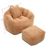 Kumasinova Giant Bean Bag Chair with Ottoman,Faux Fur Floor Sofa for Adults,Shell-Shaped BeanBag Chair with Filler,Comfy Chair for Living Room - 3 of 4