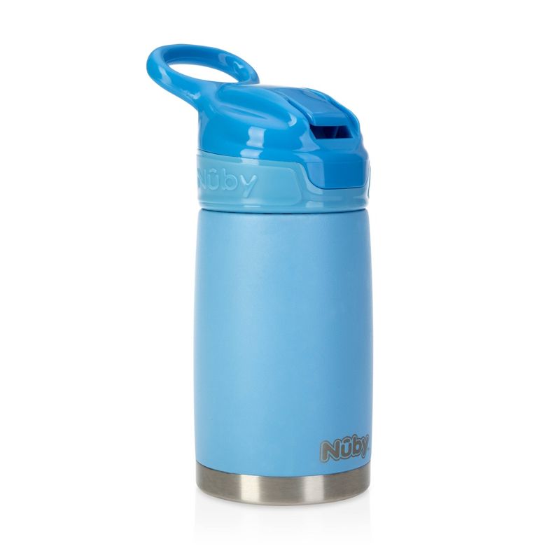 Nuby Thirsty Kids&#39; 10oz Stainless Steel Flip-it Reflex Portable Drinkware - Blue, 2 of 7