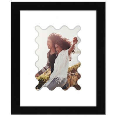 Americanflat 8" x 10" Picture Frame with Mat - Arch, Oval & Wavy Designs - Stylish Decor for Living Rooms, Dorms, Offices & More