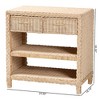 bali & pari Lanica Rattan 2 Drawer Console Table Pale Brown - 3 of 4