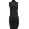 VENUS Womens Mock Neck Mini Dress  -  XS, Black - 3 of 4