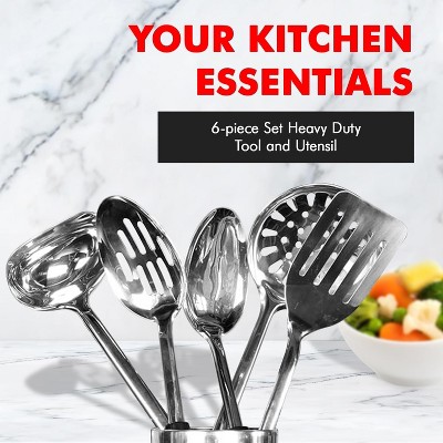 CHEF CRAFT 6 Piece Heavy Duty Stainless Steel Kitchen Tool and Utensil Set 1 Set — фото 2