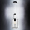 Urban Ambiance Luxury Luxe Industrial Pendant Light,  17"H x 7"W,  Midnight Black Finish, UHP3701 - 4 of 4