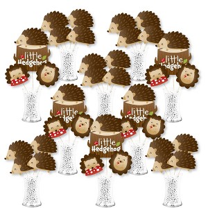 Big Dot of Happiness Forest Hedgehogs - Woodland Birthday Party or Baby Shower Centerpiece Sticks - Showstopper Table Toppers - 35 Pieces - 1 of 4