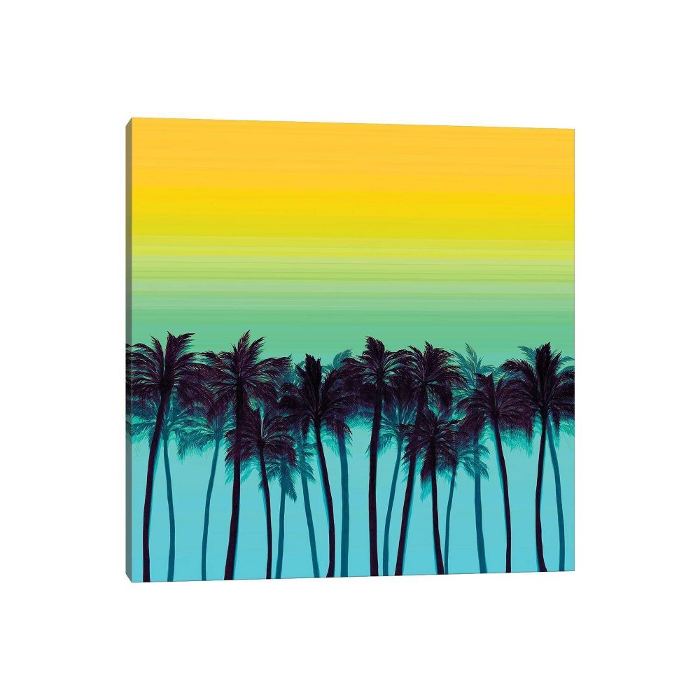 Photos - Wallpaper 12" x 12" x 1.5" Beach Palms I Bold by Julia Di Sano Unframed Wall Canvas
