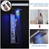 Itopfox Shower Panel Tower System with LED Lights, 5-In-1 Shower Panel Featuring Rainfall, Waterfall, 3 Massage Jets, Handheld Shower & Tub Spout - 3 of 4