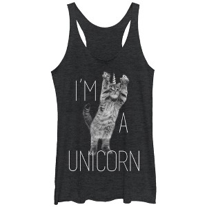 Women's Lost Gods I'm a Unicorn Cat Racerback Tank Top - 1 of 3