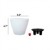 SEVOBAL Planters 2 Pack Smart Self Watering Planter Pots Handcrafted, Eco Friendly, Indoor Or Outdoor Round Cone, White, 10.20"*10.20"*9.40" - 3 of 4