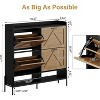 Whizmax 4-Drawer Shoe Cabinet, Freestanding Entryway Organizer with Flip-Up Doors, Metal Legs, Narrow Shoe Rack for Dry/Wet Separation Storage - 2 of 4
