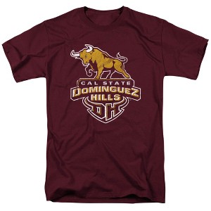 Men's California State University Dominguez Hills Official Distressed Primary Logo T-Shirt Maroon - 1 of 4