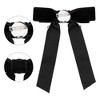 INSPIRE CHIC Women's Velvet Elegant Pre-tied Rhinestone Vintage Bow Tie - 3 of 4