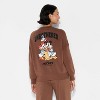 Women's Mickey Mouse Fleece Graphic Pullover Sweatshirt - Brown - 3 of 3