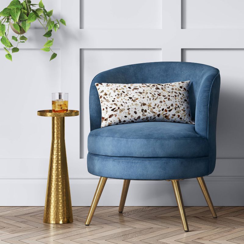 Beadle Accent Chair with Brass Leg Velvet Blue - Project 62&#8482;, 3 of 9