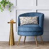 Beadle Accent Chair with Brass Leg Velvet Blue - Project 62™ - image 2 of 4