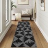 Geometric Diamond Washable Non Slip Area Rug Kitchen Runners for Laundry Room Retro Striped Indoor Rug - 3 of 4