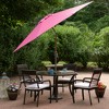 Northlight 9ft Outdoor Patio Market Umbrella with Hand Crank and Tilt, Pink - 3 of 4