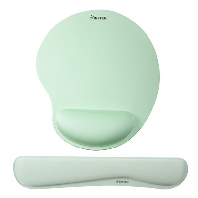 Insten Mouse Pad with Wrist Support and Keyboard Wrist Rest, Ergonomic, Easy Typing, Memory Foam For Gaming Office, Arc S, Green