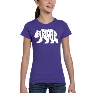 LA Pop Art Explore - Girl's Word Art T-Shirt - 1 of 4