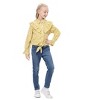 Girls Summer Crop Tops Long Sleeve Button Down Shirt for Girl 3-12Y - 2 of 4