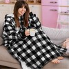 PAVILIA Faux Shearling Wearable Blanket Hoodie, Cozy Oversized Hooded Sweatshirt Adults, Warm Fleece Big Pocket - 3 of 4