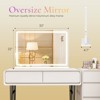 FONTOI Vanity Mirror with Adjustable Lighting and Touch Screen Control Square Design for Makeup and Grooming for Bedroom Bathroom, White - 3 of 4