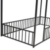 KTMBDW Twin/Full Montessori Bed Frame, Metal House Bed with Fence and Roof, Floor Bed for Boys Girls Bedroom - 4 of 4