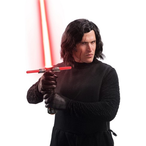 kylo ren costume and lightsaber