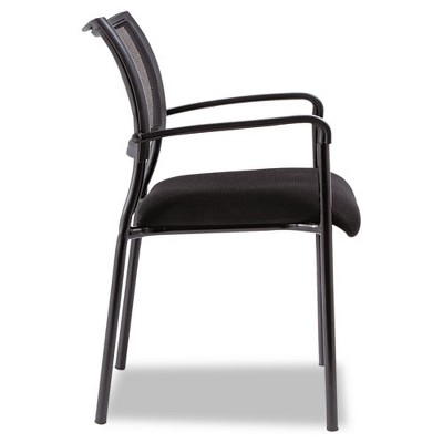 Black Mesh Reception Stacking Chair with Metal Frame