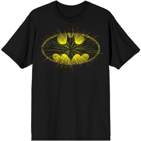 Batman Glow In The Dark Classic Logo Men's Black Graphic Tee : Target