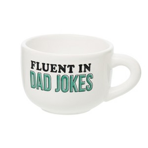 Totalee Gift Dad Jokes Cappuccino Mug Ceramic White 24 oz - 1 of 3