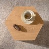 GDFStudio Thalor Modern Hexagon Coffee Table with Wooden Grain Imitation - 4 of 4