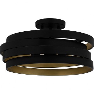 Quoizel Lighting 3 - Light Semi-Flush Mount in  Matte Black - 1 of 1