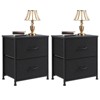 NicBex 2 Drawers Dresser for Bedroom,2pc Modern Dresser with Metal Frame,Dressers for Kids Room,Living Room,Entry and Hallway,Black/Gray/Brown - 2 of 4