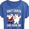 Women's - Frosty The Snowman - Christmas Only Santa Can Judge Me Short Sleeve Graphic T-Shirt - 2 of 4